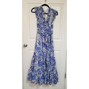 ulla johnson gathered printed cotton poplin midi dress Marin | Print/Floral | Size 8 origami dress Fabric Type Size:EU 43 | US 11.5-12 Cesia A-line Ruffle Mesh